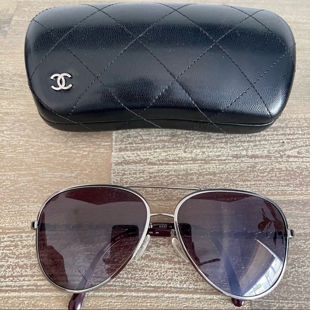 Authentic CHANEL 4194 Aviator Sunglasses